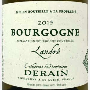 Bourgogne Blanc Landre AOC 2015 - Domaine Derain