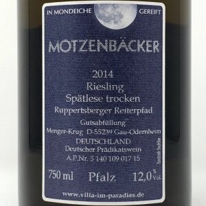 Riesling Spätlese Dry Ruppertsberger Reiterpfad In Mondeiche Gereift 2014 - Motzenbäcker