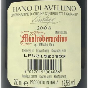 Fiano di Avellino Vintage DOCG 2008 – Mastroberardino