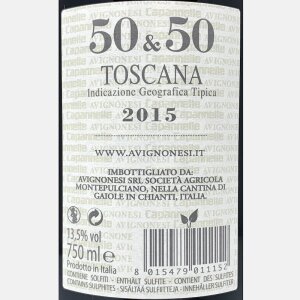 50 & 50 Rosso Toscana IGT 2015 - Avignonesi e Capannelle