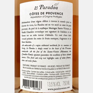 Cotes de Provence rose Le Paradou 2020 – Pesquie