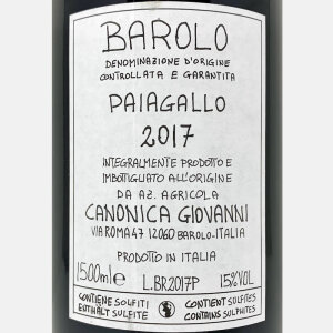 Barolo Paiagallo DOCG 2017 Magnum 1,5L - Giovanni Canonica