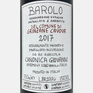 Barolo del Comune di Grinzane Cavour DOCG 2017 - Giovanni...
