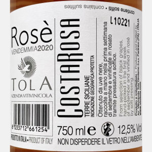 Rosè Costarosa Terre Siciliane IGP 2020 - Tola