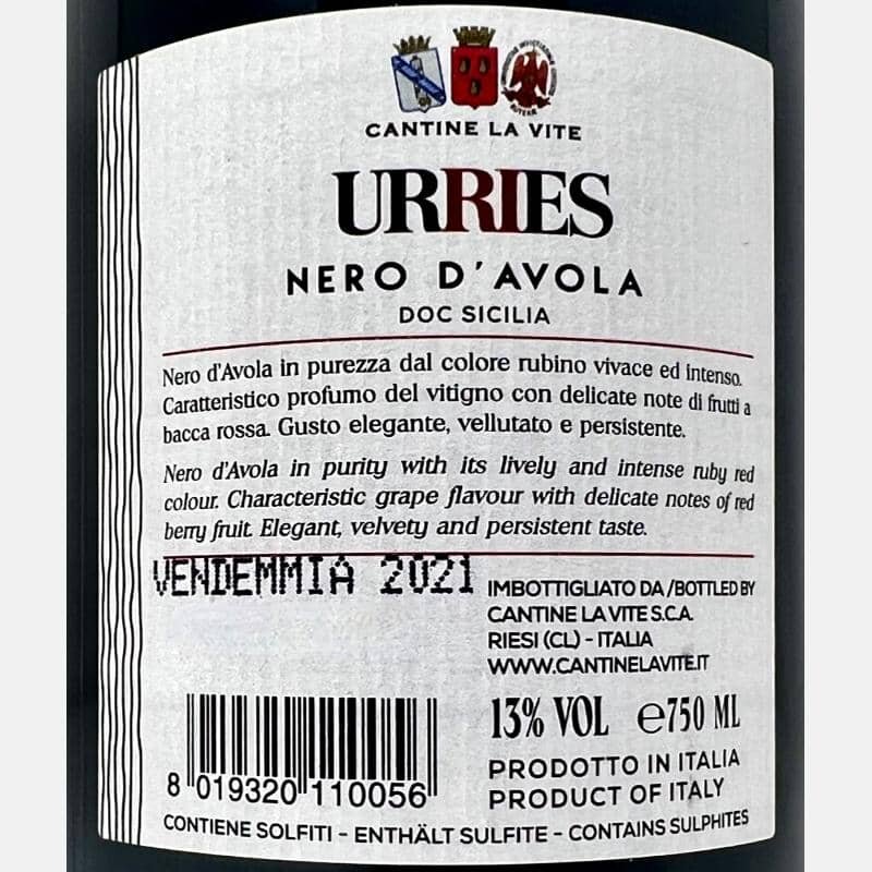 Nero d´Avola Urries Sicilia DOC 2021 Rotwein - - - Cantine La Vite ka