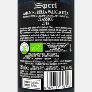 Amarone della Valpolicella Classico Monte SantUrbano DOCG 2018 Bio - Speri