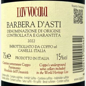 Barbera DAsti LAvvocata DOC 2022 - Coppo