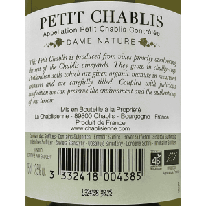 Petite Chablis Dame Nature AOC 2023 Bio - La Chablisienne