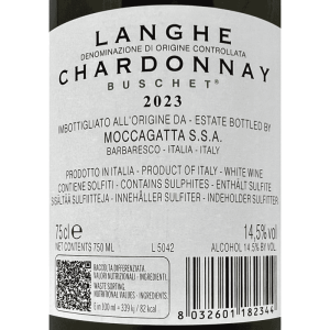 Chardonnay Buschet Langhe DOC 2023 - Moccagatta