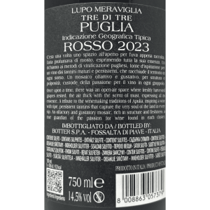 Tre di Tre Rosso Puglia IGT 2023 - Lupo Meraviglia, Botter