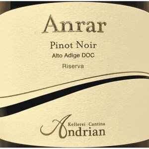 Pinot Noir Riserva Anrar Alto Adige DOC 2021 - Cantina...