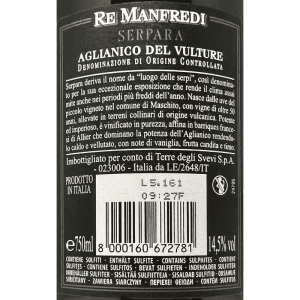 Aglianico del Vulture Superiore Serpara DOCG 2010 - Terre degli Svevi