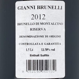 Brunello di Montalcino Riserva DOCG 2012 Magnum 1,5L - Gianni Brunelli Le Chiuse di Sotto